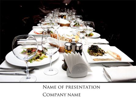 Banquet Table Presentation Template, Master Slide