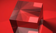 Red Crystal Cube Presentation Template