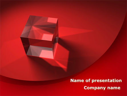 Red Crystal Cube Presentation Template, Master Slide