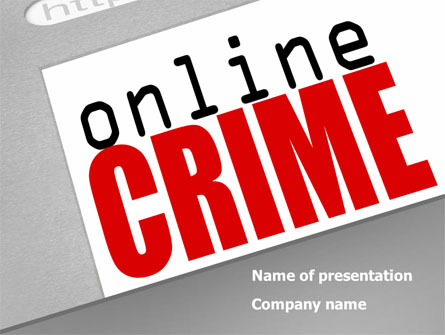 Online Crime Presentation Template, Master Slide