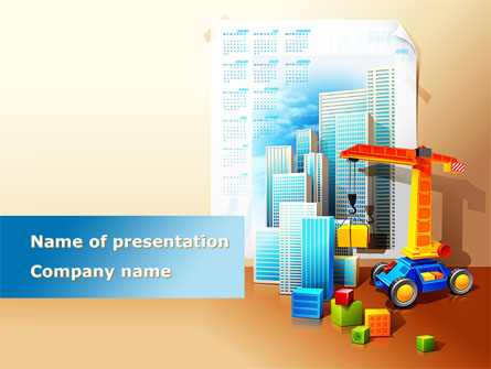 Building Calendar Free Presentation Template, Master Slide