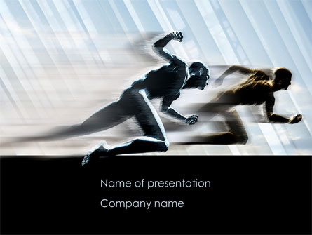 Running Athletes Presentation Template, Master Slide