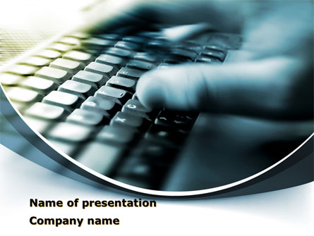 Gaming Computer Keyboard Presentation Template, Master Slide