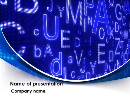 Screen Letters Presentation Template, Master Slide