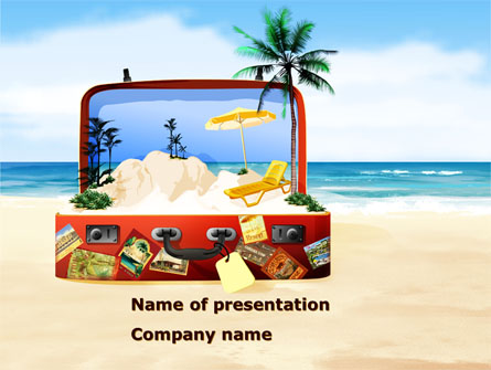 Vacation Suitcase Presentation Template, Master Slide