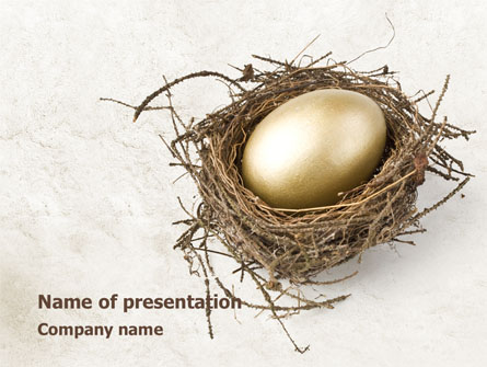 Golden Egg Presentation Template, Master Slide