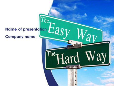 Easy or Hard Way Presentation Template, Master Slide