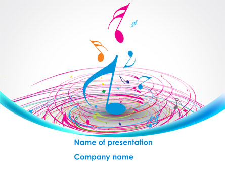 Music Swirl Presentation Template, Master Slide