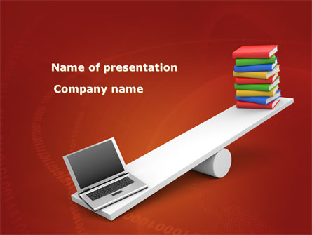 Computer or Books Presentation Template, Master Slide