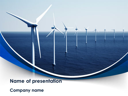 North Sea Windmills Presentation Template, Master Slide