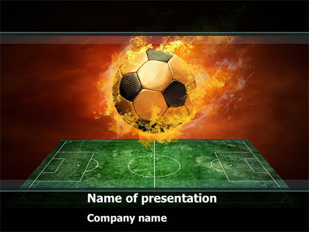 Flaming Football Presentation Template, Master Slide