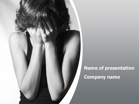 Crying Woman Presentation Template, Master Slide