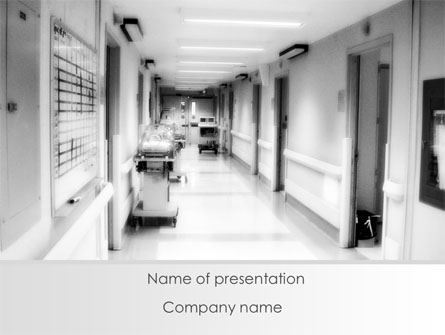 Hospital Corridor Presentation Template, Master Slide