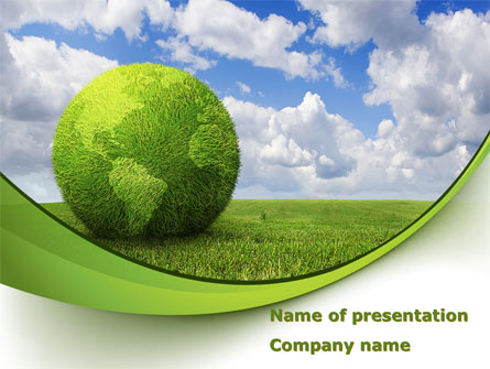 Green Globe Presentation Template, Master Slide