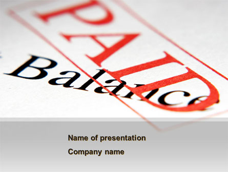 Financial Payment Presentation Template, Master Slide