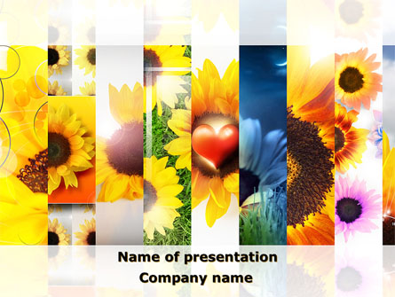 Open Flowers Bright Collage Presentation Template, Master Slide
