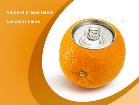 Orange In Can Presentation Template, Master Slide