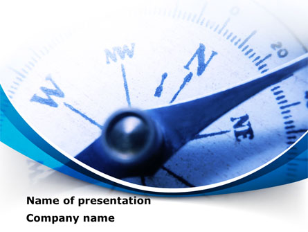 Blue Compass Presentation Template, Master Slide