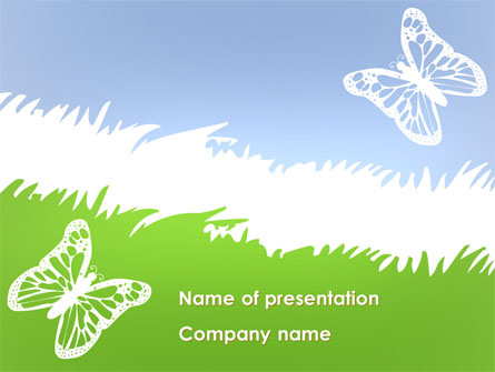 Summer Butterfly Presentation Template, Master Slide