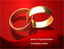 Wedding Rings On A Bright Red Background slide 1