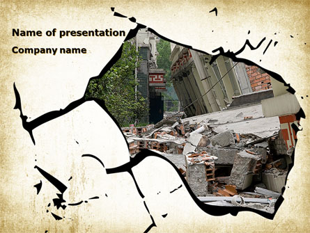 Building Destruction Presentation Template, Master Slide