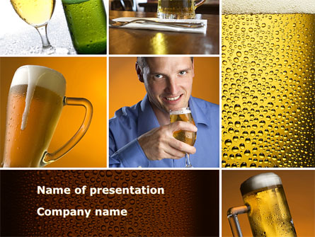 Beer Collage Presentation Template, Master Slide