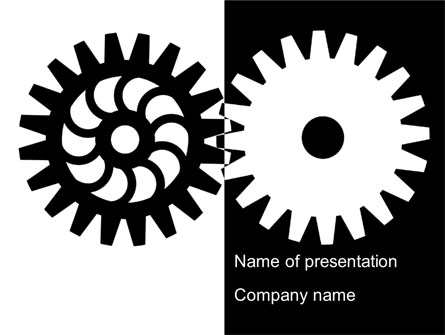 Black And White Gears Presentation Template, Master Slide