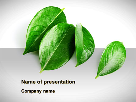 Green Leaves Free Presentation Template, Master Slide