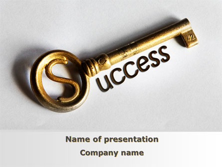 Key To Reach Success Presentation Template, Master Slide