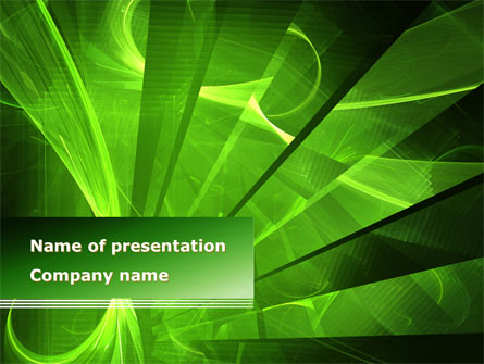 Green Abstract Stripes Presentation Template, Master Slide