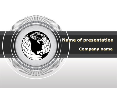 Globe In A Grayscale Presentation Template, Master Slide