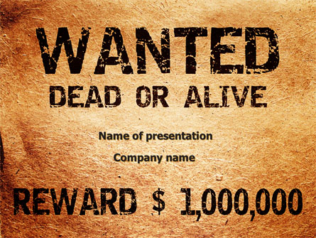 Wanted Criminal Presentation Template, Master Slide