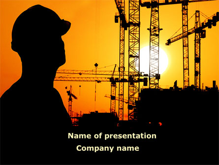 City Silhouette On The Sunset Presentation Template, Master Slide