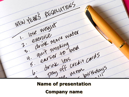 New Year Resolutions Presentation Template, Master Slide