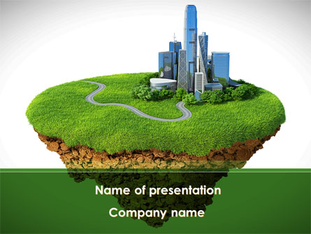 Green Downtown Presentation Template, Master Slide