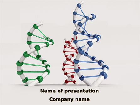 Plastic DNA Model Presentation Template, Master Slide