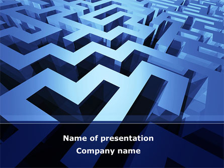 Blue Labyrinth Presentation Template, Master Slide