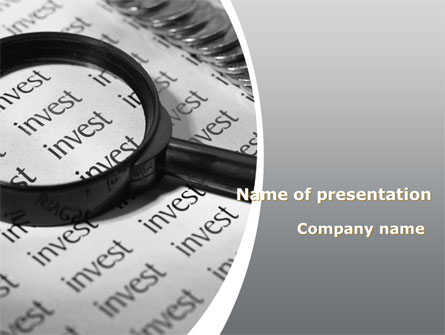 Investments Search Presentation Template, Master Slide