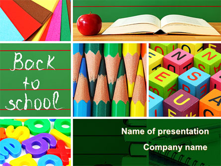 School Stationery For Learning Process Presentation Template, Master Slide