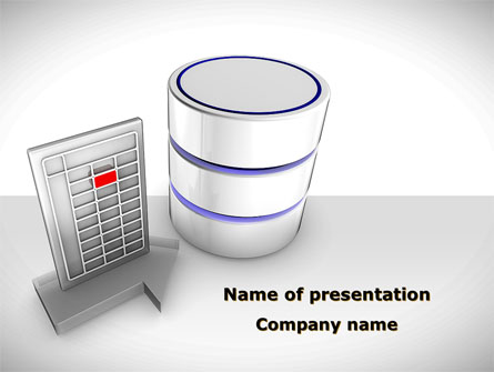 Database Development Presentation Template, Master Slide