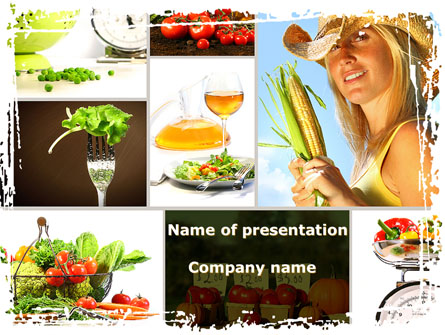 Healthy Food Basket Presentation Template, Master Slide
