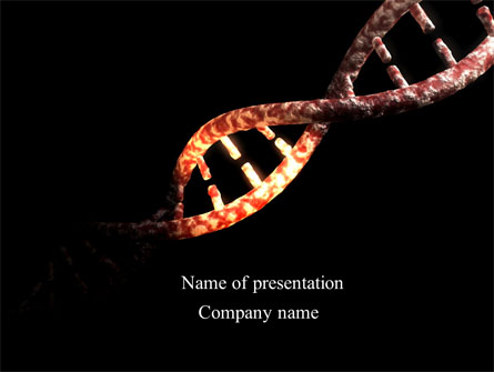 DNA Double Spiral Presentation Template, Master Slide
