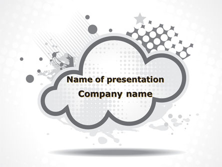 Stylized Cloud Presentation Template, Master Slide