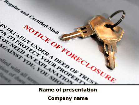 Notice Of Foreclosure Presentation Template, Master Slide