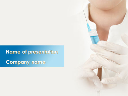 Nurse With Squirt Presentation Template, Master Slide