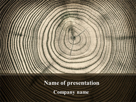 Wooden Growth Rings Presentation Template, Master Slide