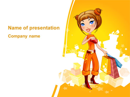 Lady Shopper Presentation Template, Master Slide