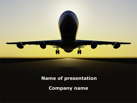 Jet Airliner Presentation Template, Master Slide