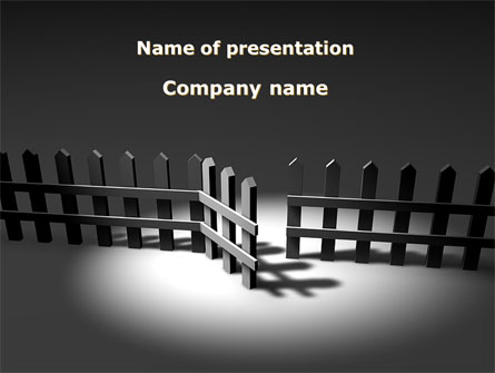 Opening Door Presentation Template, Master Slide