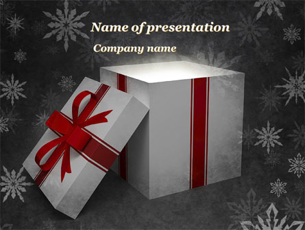 Christmas Present Box Presentation Template, Master Slide